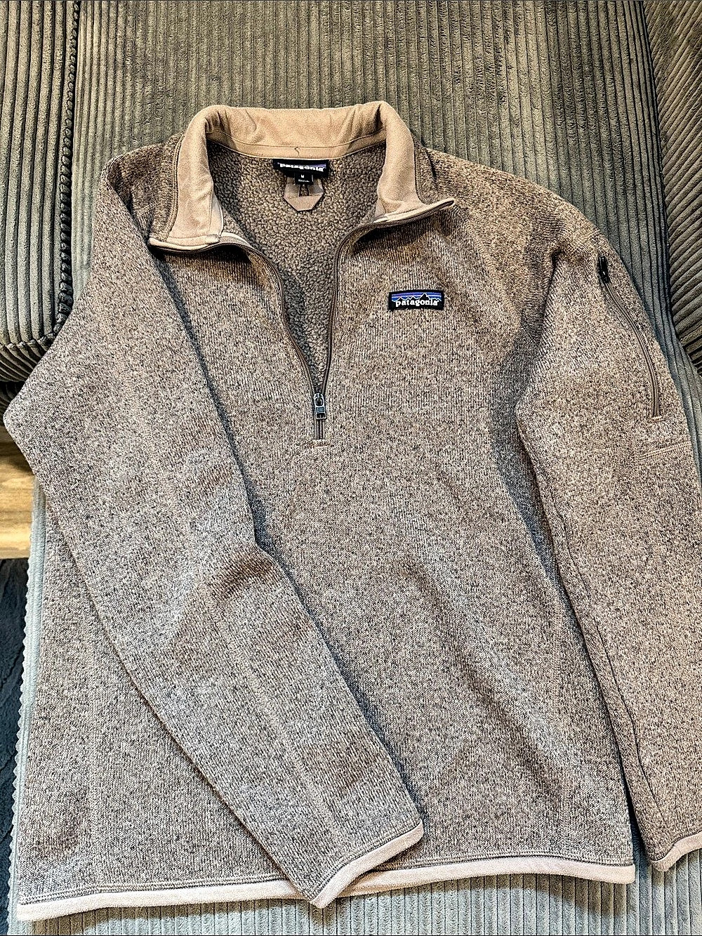 Patagonia Men's Better Sweater 1/4-Zip Fleece Pullover Brown Medium